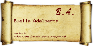 Buella Adalberta névjegykártya